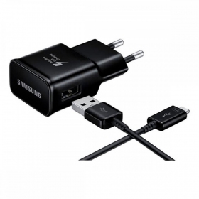 Ladegerät original Samsung EP-TA200NBE 15W + Type-C Kabel Schwarz