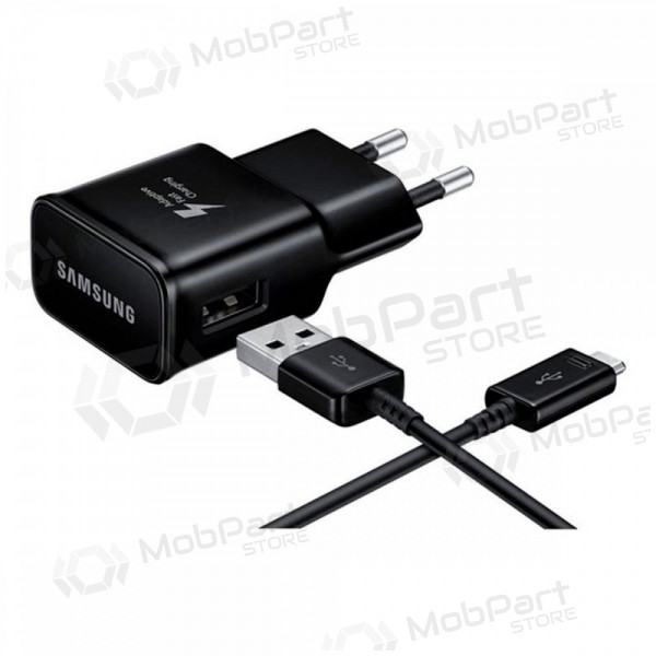 Ladegerät original Samsung EP-TA200NBE 15W + Type-C Kabel Schwarz
