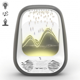 Entspannungs-Bluetooth-Lautsprecher mit RGB-Beleuchtung Relaxing Rain grau