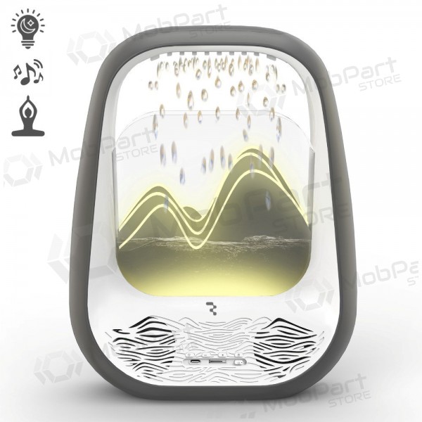 Entspannungs-Bluetooth-Lautsprecher mit RGB-Beleuchtung Relaxing Rain grau
