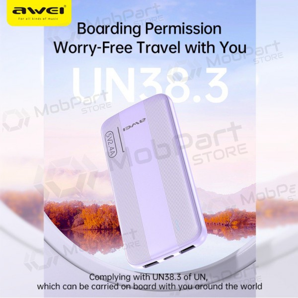 Externe Batterie Power Bank Awei P20K 5V/2.4A 10000mAh Schwarz