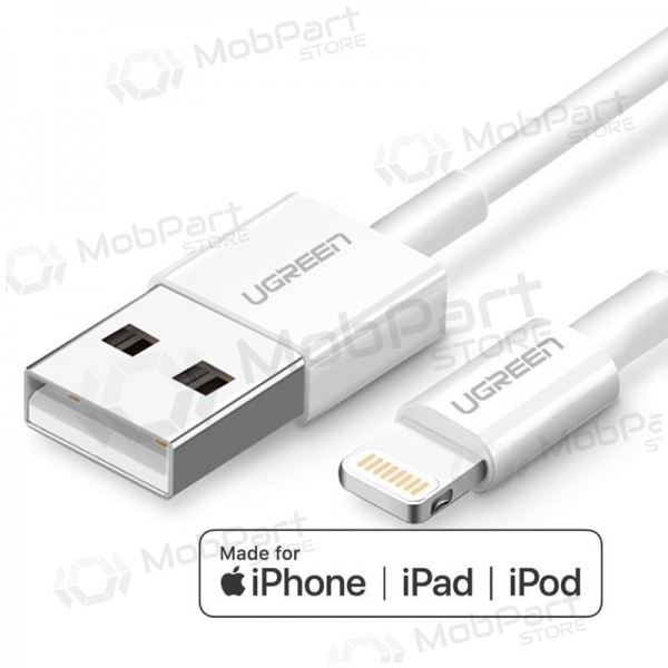 USB Kabel Ugreen US155 MFi USB to Lightning 2.4A 2.0m Weiß