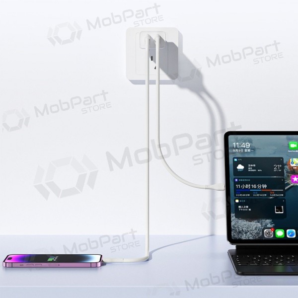 Ladegerät Awei C15L-EU 2xUSB-A 10W + USB to Lightning cable Weiß
