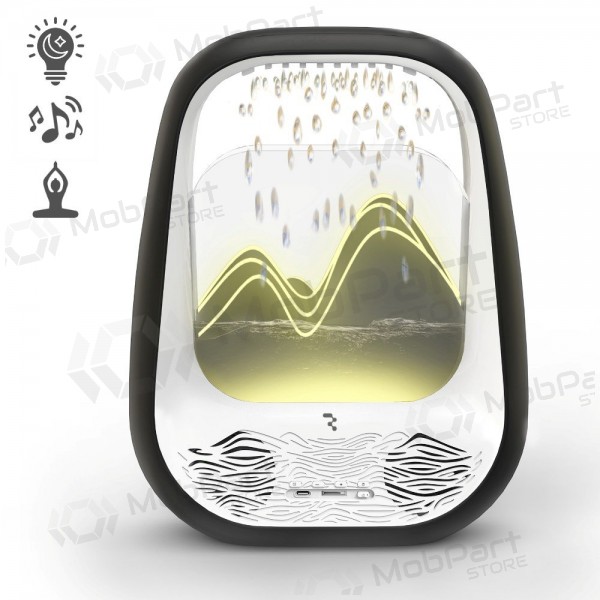 Entspannender Bluetooth-Lautsprecher mit RGB-Beleuchtung Relaxing Rain schwarz.