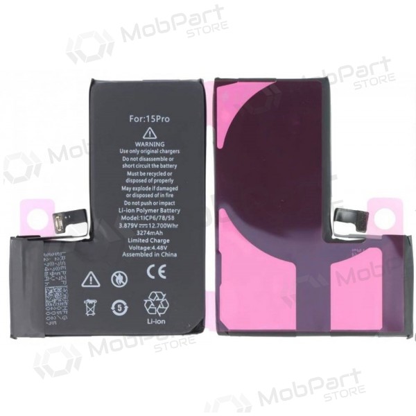 Apple iPhone 15 Pro Batterie, akumuliatorius (Premium)