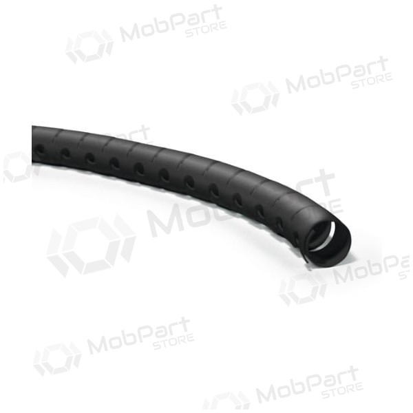 Vamzdis spiralinis kabelių apsaugai su įrankiu kabelių įvedimui D16 Hellermann Tyton HWPP16 (RITĖ 25m , Schwarz)