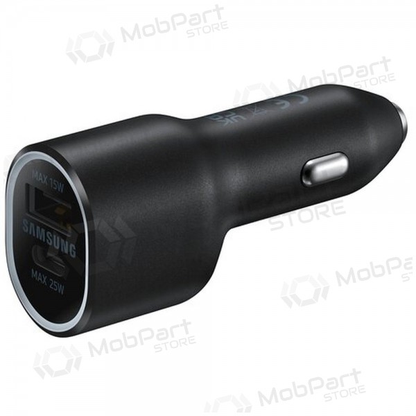 Ladegerät automobilinis original Samsung EP-L4020NBEGEU 1xType-C 1xUSB-A Schwarz im Paket 40W