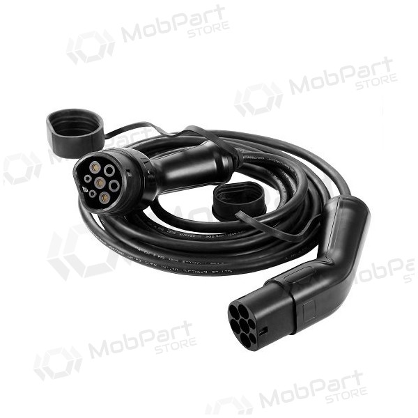 Elektromobilio Ladekabel Type 2 - Type 2, 32A, 7.2kW, 1-fazė, 5m