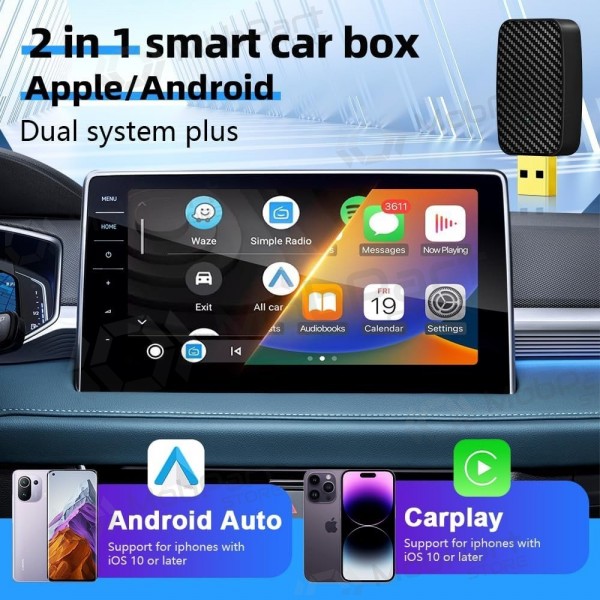 Kabelloser CarPlay/Android Auto Adapter Reach U4 schwarz