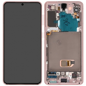 Samsung Galaxy S21 5G Display (Rosa) (mit Rahmen) (original)