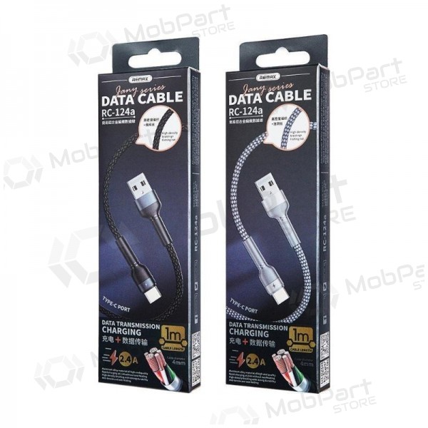 USB Kabel Remax RC-124a USB-A to USB-C 1.0m Schwarz