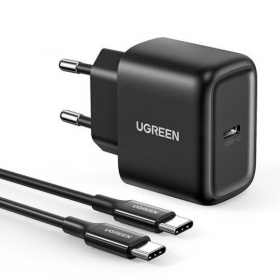 Ladegerät buitinis Ugreen CD250 USB-C 25W + USB-C cable 2.0m Schwarz