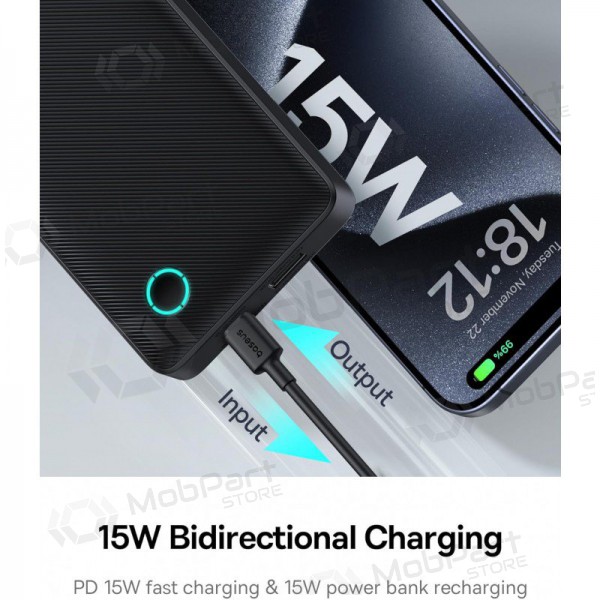 Externe Batterie Power Bank Baseus Airpow Lite 15W 10000mAh Schwarz P10067500123-00