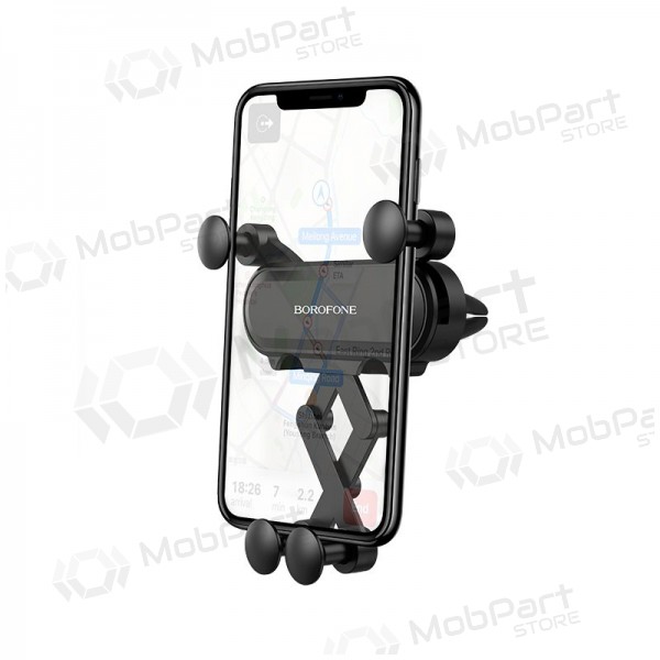 Automobilinis Universal telefono laikiklis Borofone BH19 tvirtinamas ant ventiliacijos grotelių, Schwarz