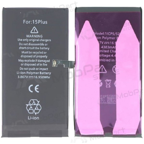 Apple iPhone 15 Plus Batterie, akumuliatorius (Self-Diagnosable) (Premium)