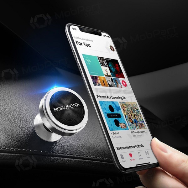 Automobilinis Universal telefono laikiklis Borofone BH5 Platinum, tvirtinamas ant prietaisų skydelio, magnetinis