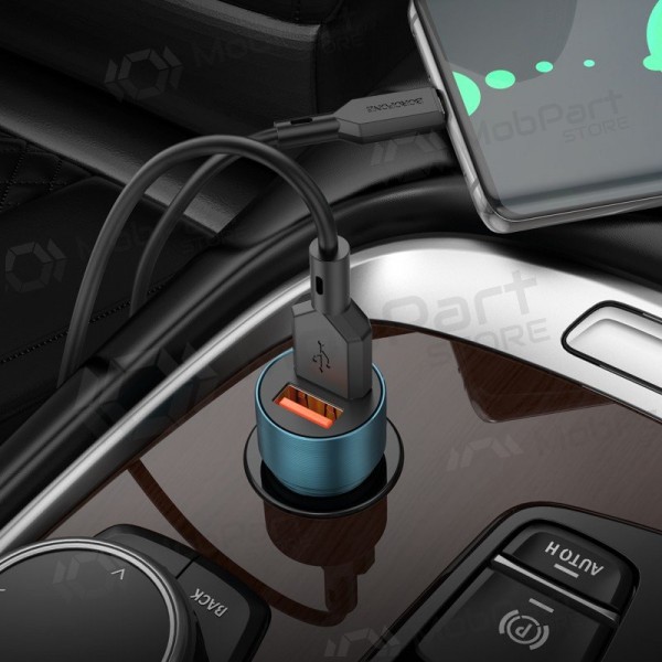 Ladegerät automobilinis Borofone BZ19B 2xUSB-A QC3.0 36W Schwarz