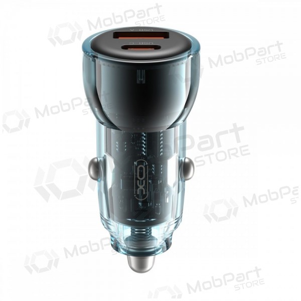 Auto-Ladegerät XO CC60 USB-A/USB-C 60W Blau