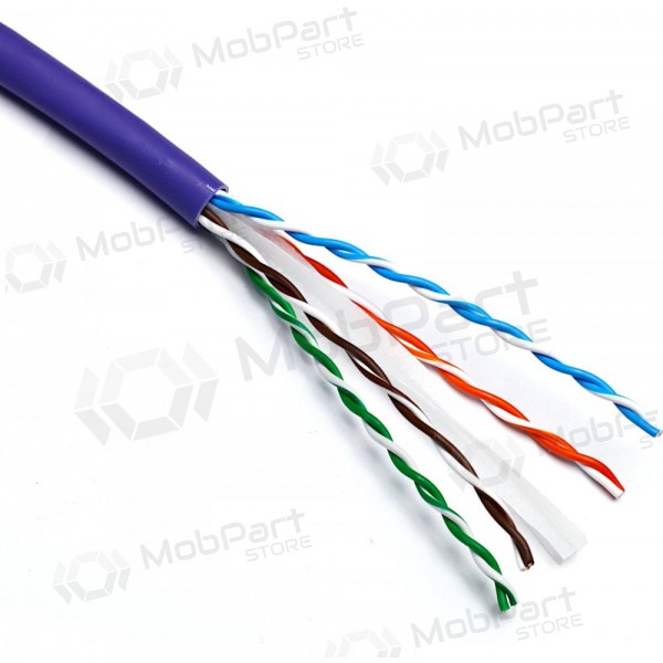 Netzwerkkabel Excel 190-071-500 Cat6 U/UTP (LSOH, 23AWG, B2CA, violett, rolle 500m.).