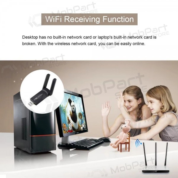 USB WLAN-Adapter Reach UWA-1 1300 Mbit/s 802.11ac/a/b/g/n schwarz