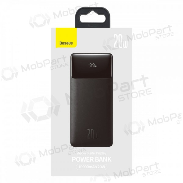 Externe Batterie Power Bank Baseus Bipow 20W 10000mAh + MicroUSB 0.25m Schwarz PPBD050301 Externe Batterie Power Bank Baseus Bipow 20W 10000mAh + MicroUSB 0.25m Schwarz PPBD050301