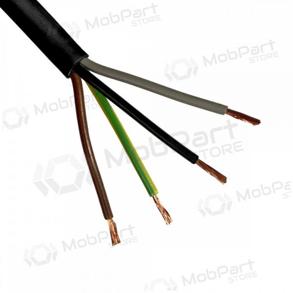 Flexibles Kabel Lietkabelis OMY BVV-LL 4x2.5 mm² Kupfer PVC 100 m Rolle