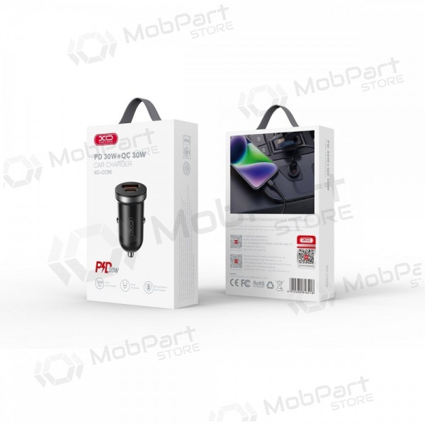 Autoladegerät XO CC56 30 W USB-C + USB-A PD QC schwarz