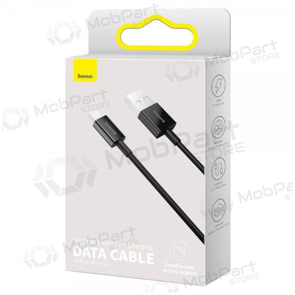 USB Kabel Baseus Superior microUSB 2A 2.0m (Schwarz) CAMYS-A01