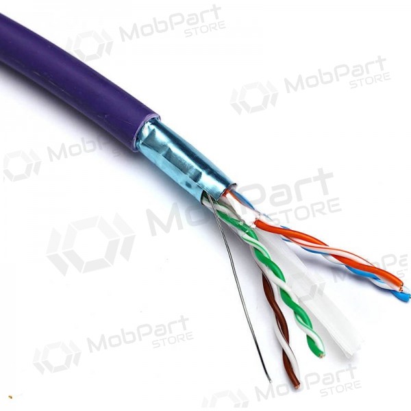 Netzwerkkabel Excel 190-076 Cat6 F/UTP (LZSH, B2CA, violett, Rolle 305m.)