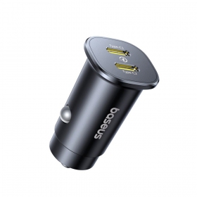 Auto-Ladegerät Baseus GoTrip 2xUSB-C 30W Schwarz C00072300123-01