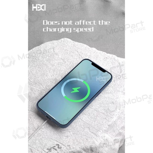 Handyhülle HDD Silicone MagSafe Case Apple iPhone 14 tamsiai Grau