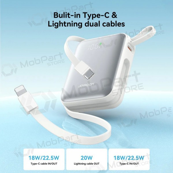 Externe Batterie Power Bank Joyroom JR-PBF27 22.5W Mini 10000mAh Weiß