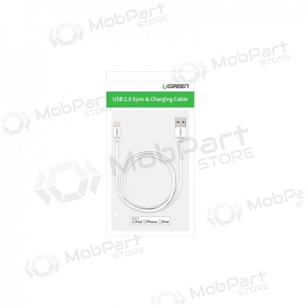 USB Kabel Ugreen US155 MFi USB to Lightning 2.4A 2.0m Weiß