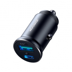 Ladegerät automobilinis Joyroom CCN05 USB-C/USB-A 30W Schwarz