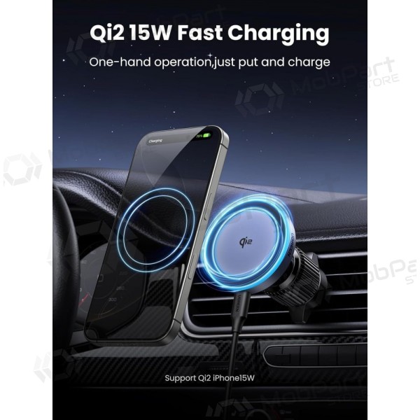 Automobilinis laikiklis-Ladegerät Ugreen W708 MagSafe 15W (35970) Schwarz