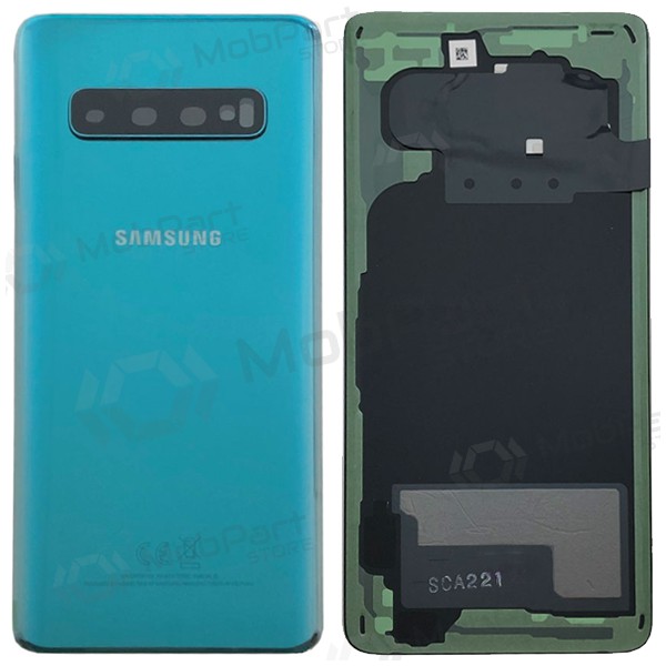Samsung G973 Galaxy S10 Rückseite Akkudeckel Grün (Prism Green) (gebraucht grade C, original)