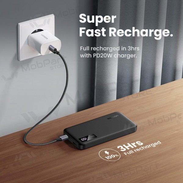 Externe Batterie Power Bank Ugreen PB311 20W 10000mAh (25742) Schwarz Externe Batterie Power Bank Ugreen PB311 20W 10000mAh (25742) Schwarz