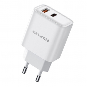 Ladegerät Awei PD81-EU USB-A/USB-C Weiß