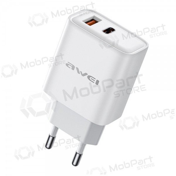 Ladegerät Awei PD81-EU USB-A/USB-C Weiß