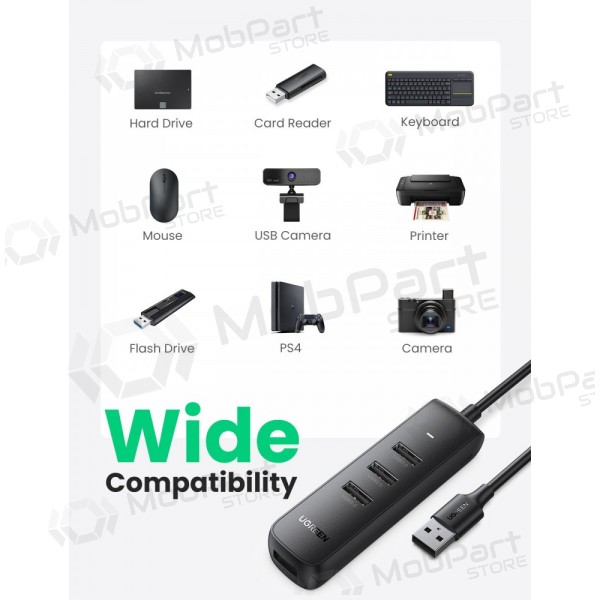 USB šakotuvas Ugreen CM416 USB-A 3.0 to 4xUSB-A 3.0 (10915) Schwarz