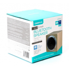 Bluetooth tragbarer Lautsprecher OMEGA WOODEN OG60 (MicroSD, Freisprechfunktion, AUX, FM) (braun)