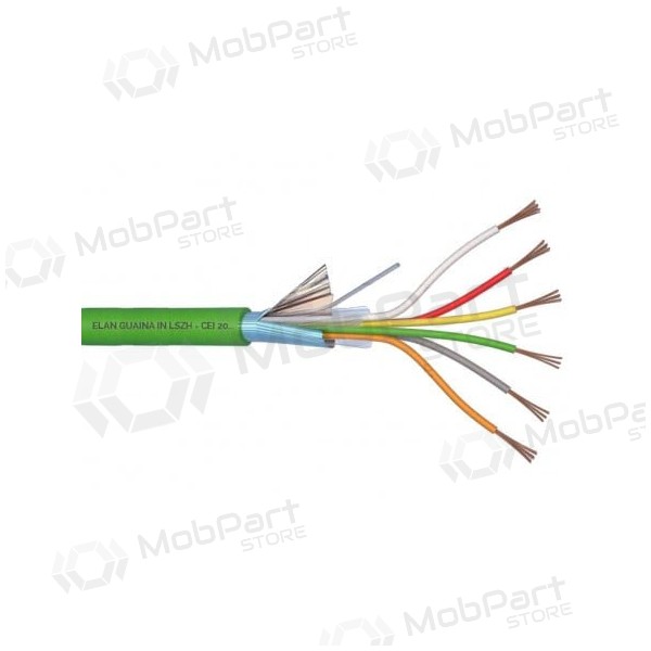 ELAN halogenfreies, geschirmtes Schutzkabel 6x0.22 (grün)