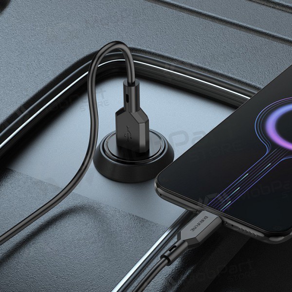 Ladegerät automobilinis Borofone BZ18 Quick Charge 3.0 18W + MicroUSB (Schwarz)