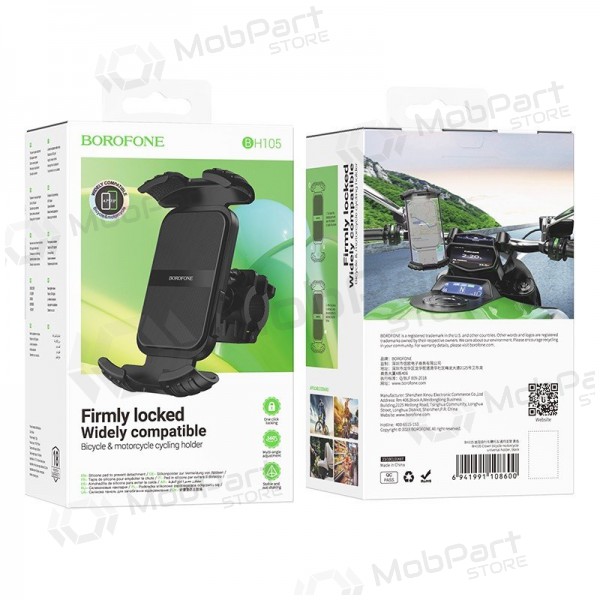 Telefono laikiklis dviračiui, motociklui Borofone BH105 Schwarz