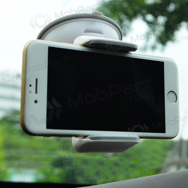 Automobilinis Universal telefono laikiklis Hoco CA5, tvirtinamas prie lango, trumpa-standi kojelė Weiß