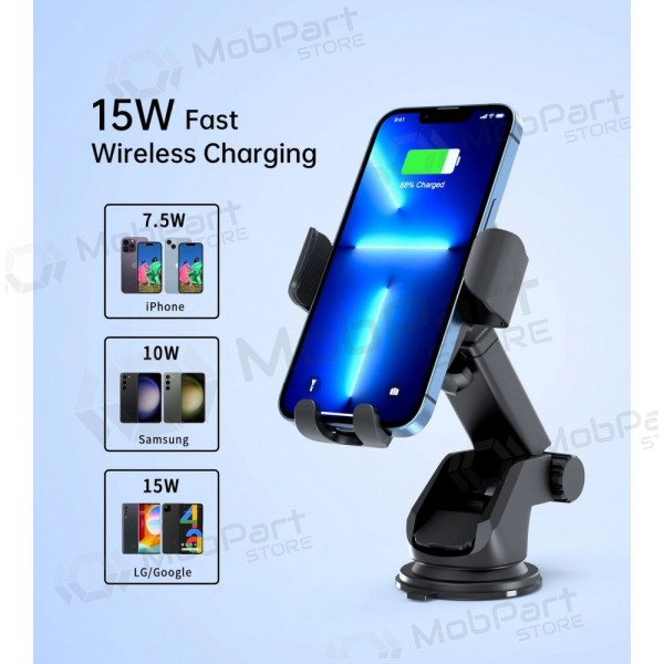 Automobilinis laikiklis-Ladegerät Choetech T203-F 15W Gravity Car Charger Holder Schwarz