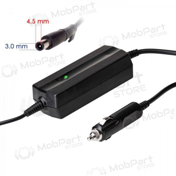 Automobilinis nešiojamojo kompiuterio pakrovėjas Akyga AK-ND-75 (19.5V /2.31A 45W 4.5 x 3.0mm + pin) DELL 1.2m