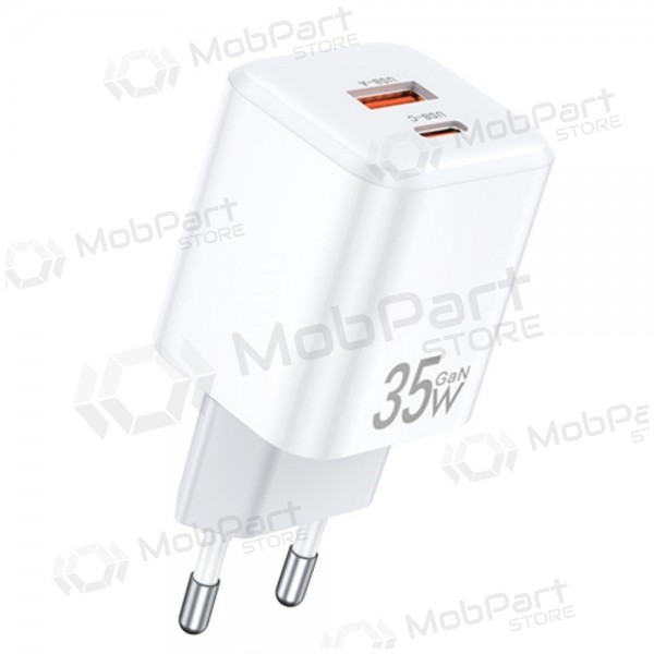 Ladegerät Awei PD66-EU GaN 35W USB-A/USB-C Weiß