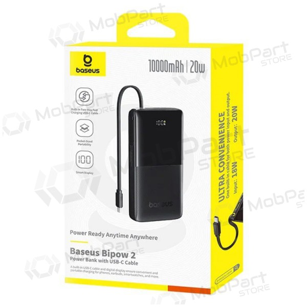 Externe Batterie Power Bank Baseus Bipow 2 20W 10000mAh Schwarz P10077101113-00