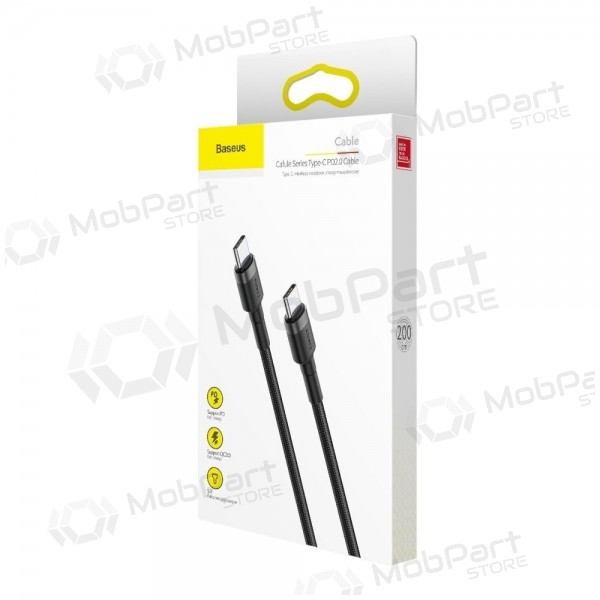 USB Kabel Baseus Cafule PD60W Type-C 2.0m Grau-Schwarz CATKLF-HG1